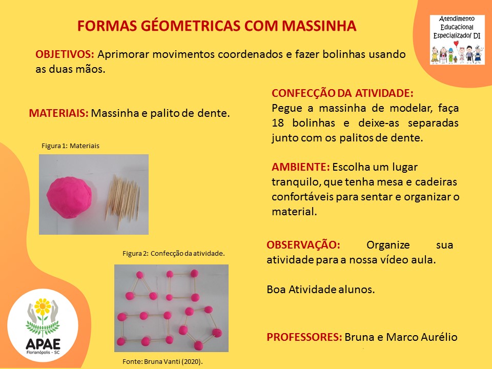 Atendimento Educacional Especializado - Formas Geométricas com Massinha