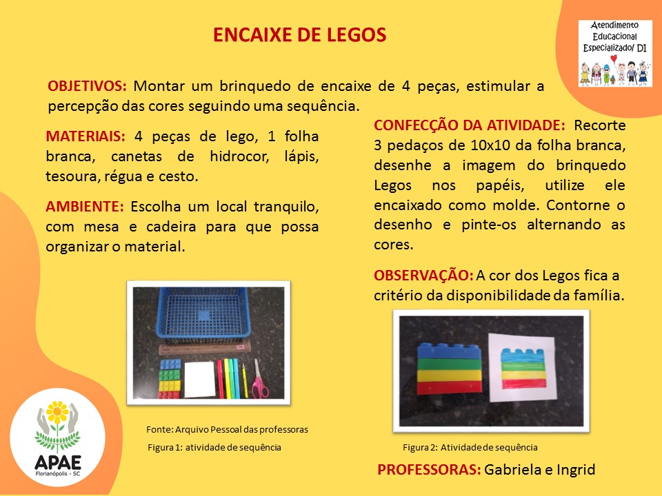 Estimulação Precoce 1 - Encaixe de Lego