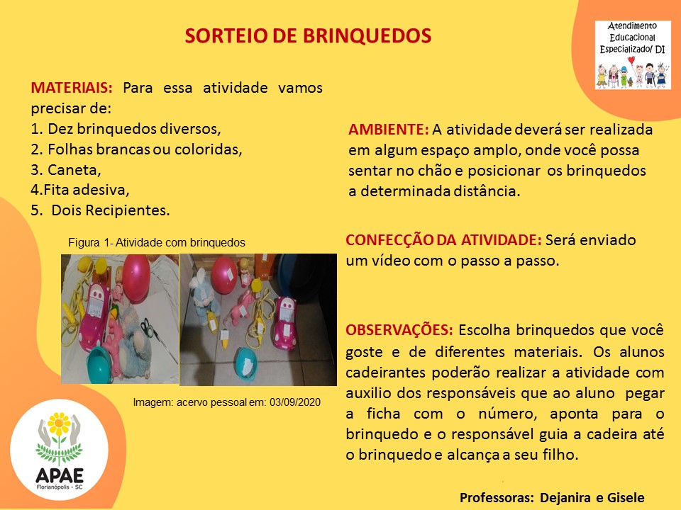 Atendimento Educacional Especializado - Sorteio de Brinquedos