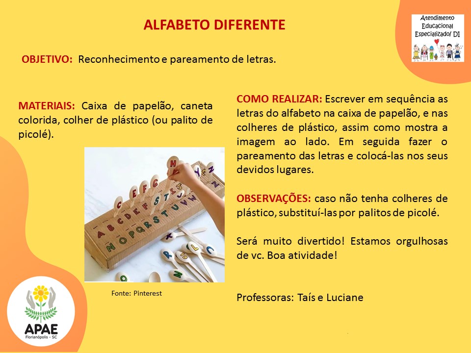 Atendimento Educacional Especializado - Alfabete Diferente