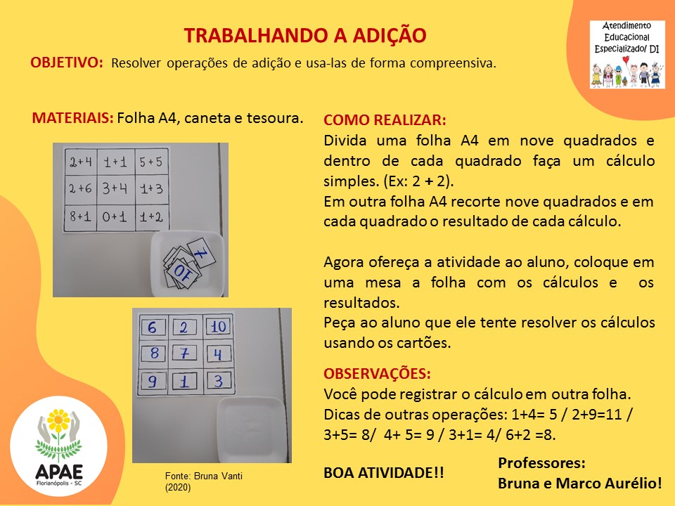 Atendimento Educacional Especializado - Trabalhando a Adição