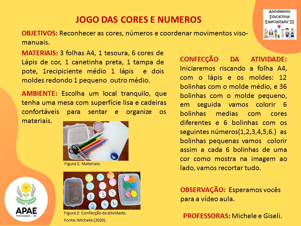 Atendimento Educacional Especializado - Jogo das Cores e Números