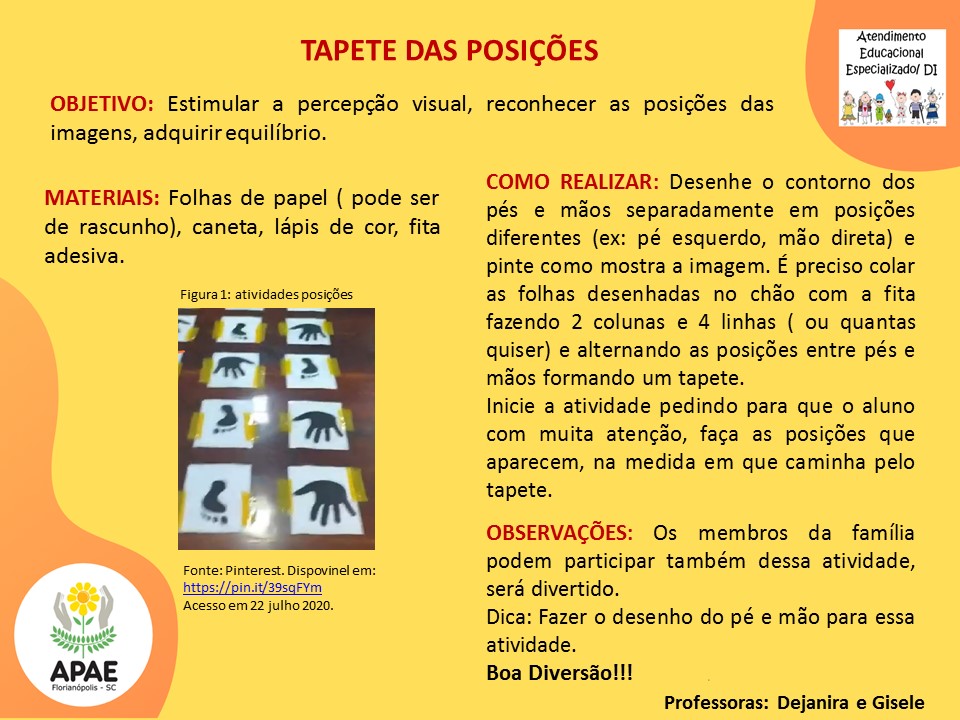 Atendimento Educacional Especializado - Tapete das Posições