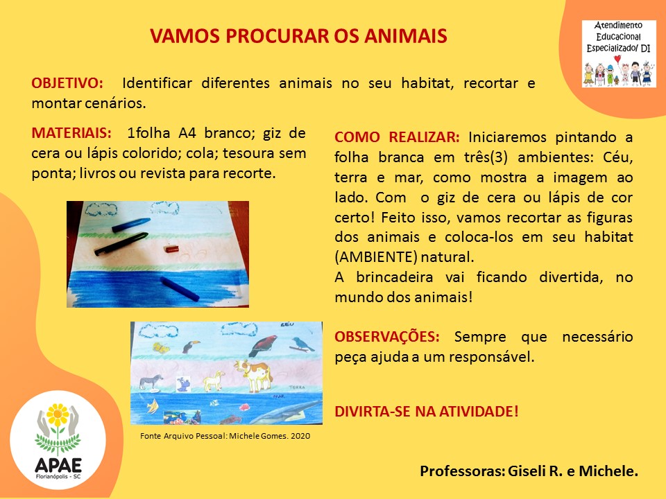 Atendimento Educacional Especializado - Vamos descobrir os Animais