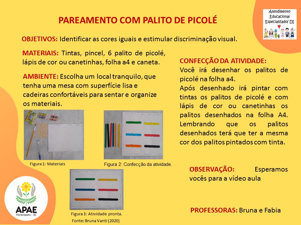 Estimulação Precoce 2 - Pareamento com Palito de Picolé