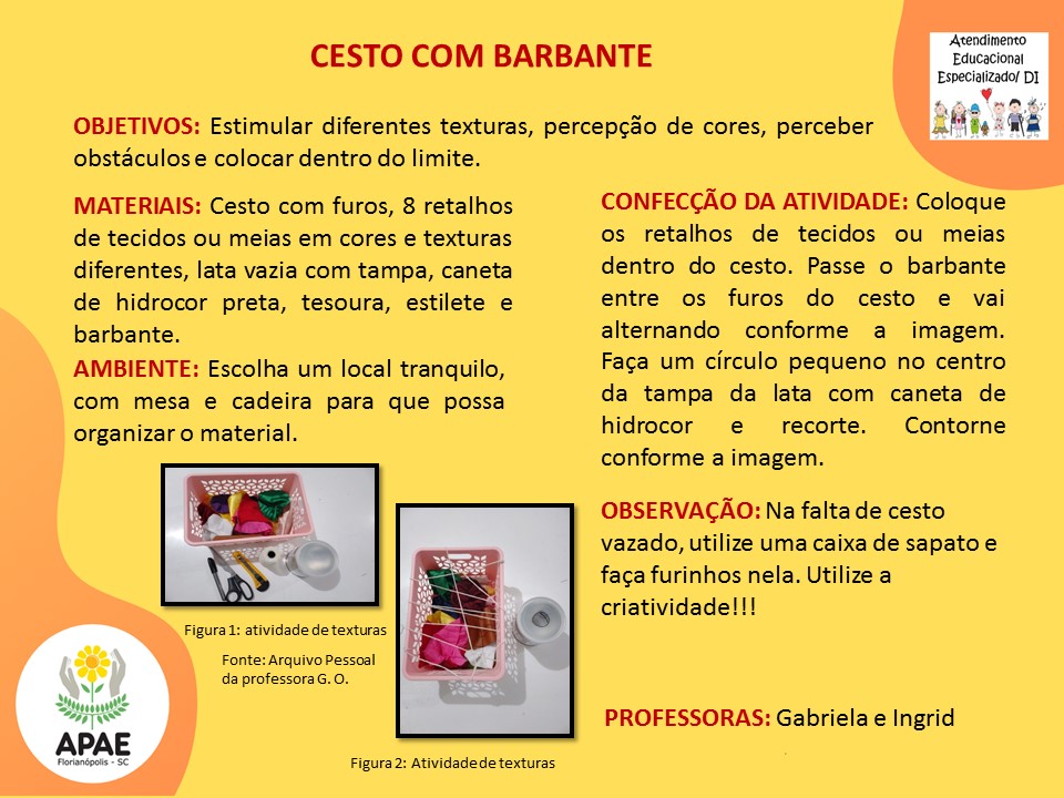 Estimulação Precoce 1 - Cesto com Barbante