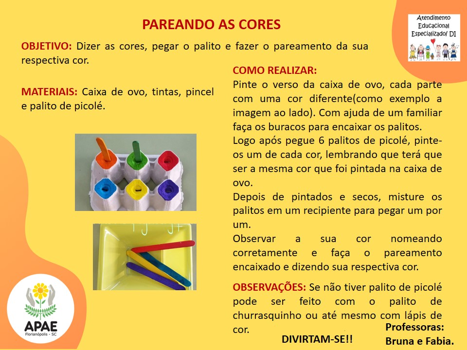  Palitos coloridos - Estimulação Precoce 2