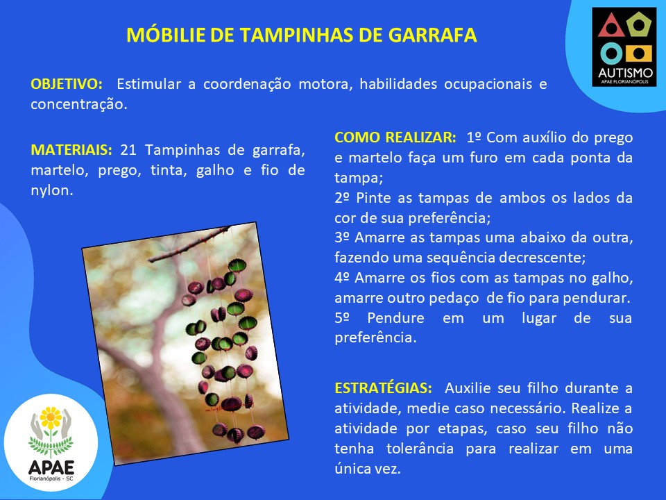 Mobile com Tampinhas de Garrafa - SAE TEA