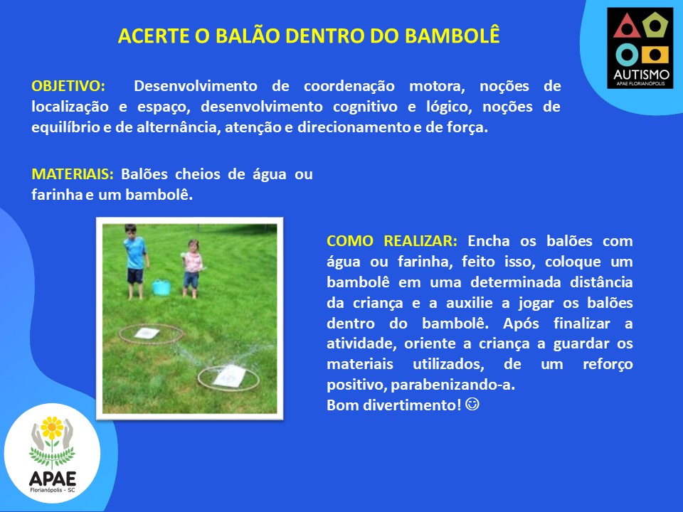 Acerte o Balão dentro do Bambolê - AEE TEA