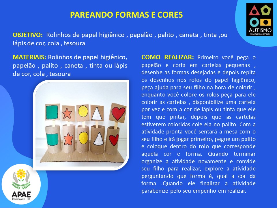 Pareando Formas e Cores - AEE TEA