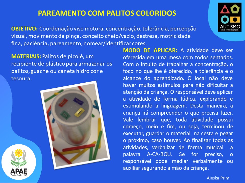 Pareamento de Palitos Coloridos - EP1