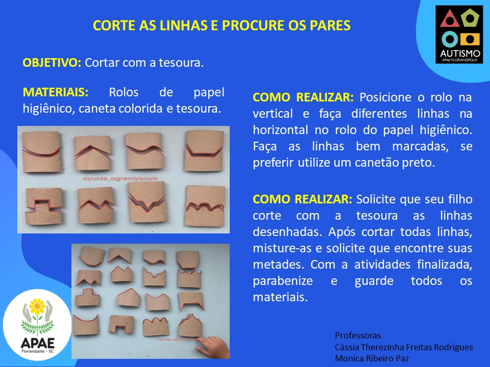 Corte as linhas e procure os pares - SAE