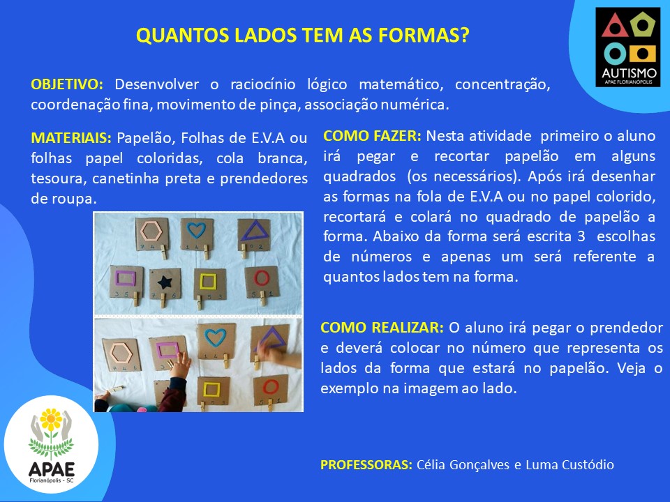 Quantos lados tem as Formas - SAE