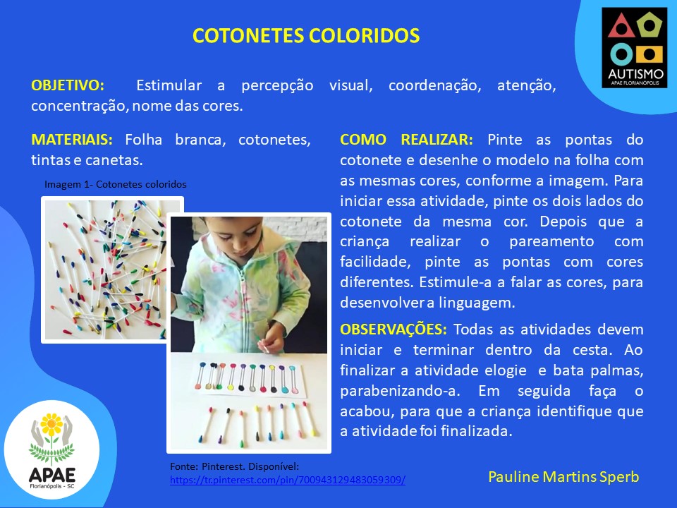 EPI - Cotonetes Coloridos