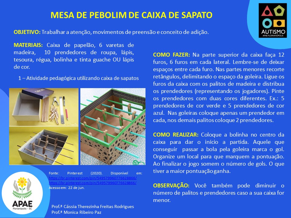 SAE - Mesa de pembolim de caixa de sapato