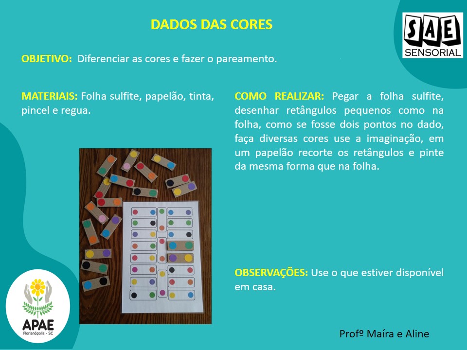 Dados das Cores - SAE Sensorial