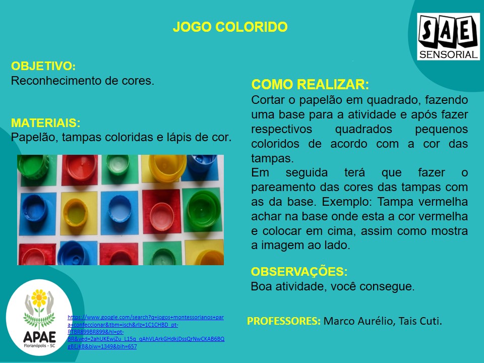 Jogo Colorido - SAE Sensorial