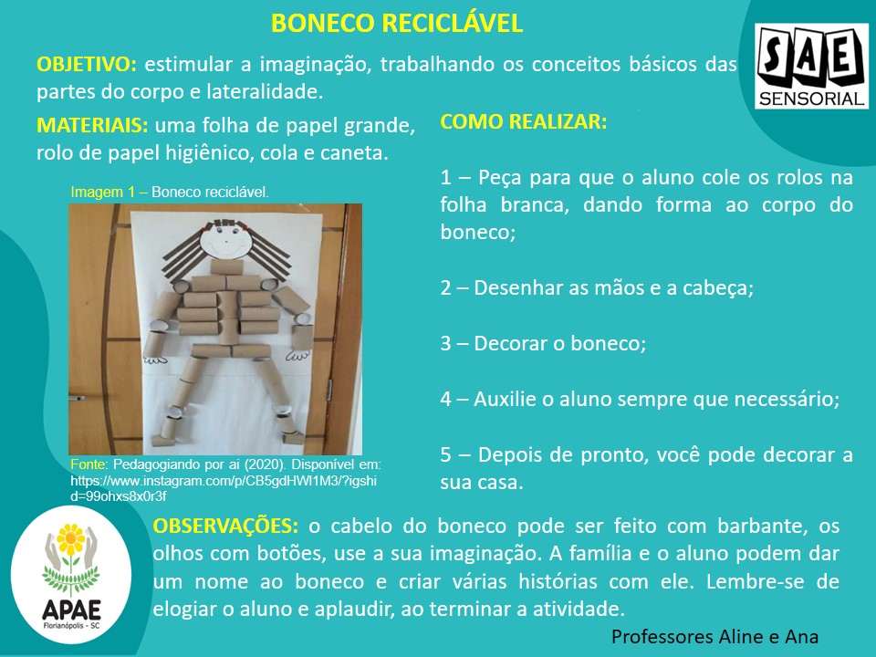 Boneco Reciclável - SAE Sensorial