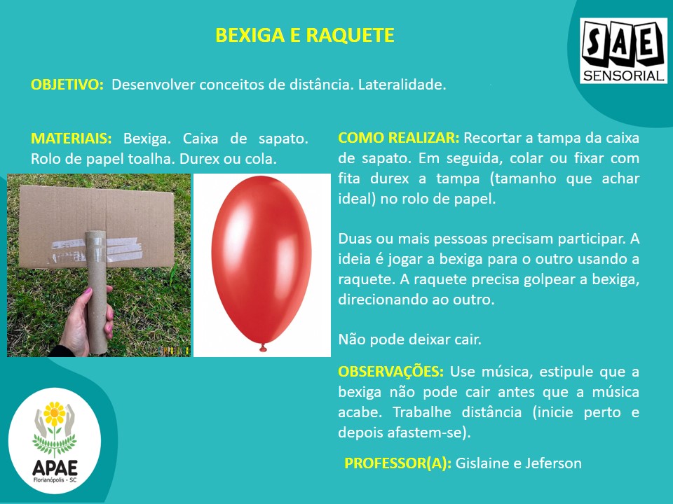 Bexiga e Raquete - SAE Sensorial