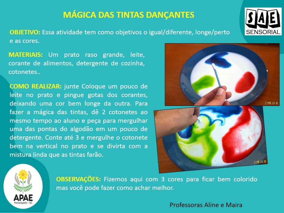 Mágica das Tintas Dançantes - SAE Sensorial