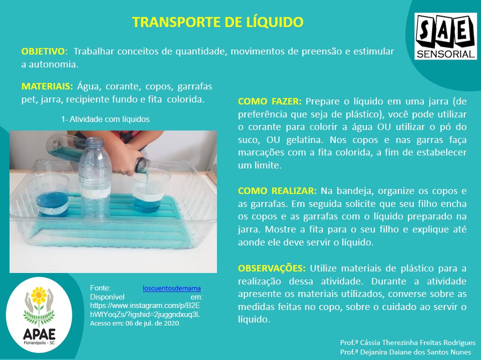 Transporte de líquido - SAE Sensorial