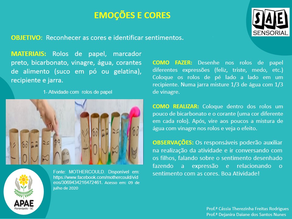 Emoções e cores - SAE Sensorial