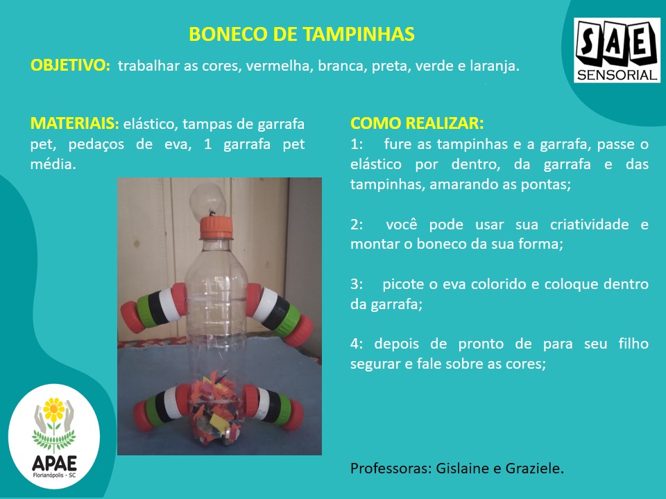 Boneco de Tampas - SAE Sensorial