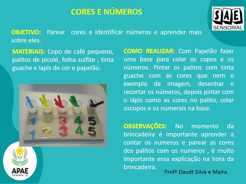 Cores e Números - SAE Sensorial